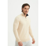 Yves Bicolor Sweater Beige