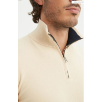 Yves Bicolor Sweater Beige