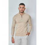 Capo Sweater met ritssluiting - Beige