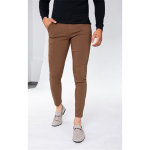 Camorra Chino Stretch Super Fit - DARK BROWN